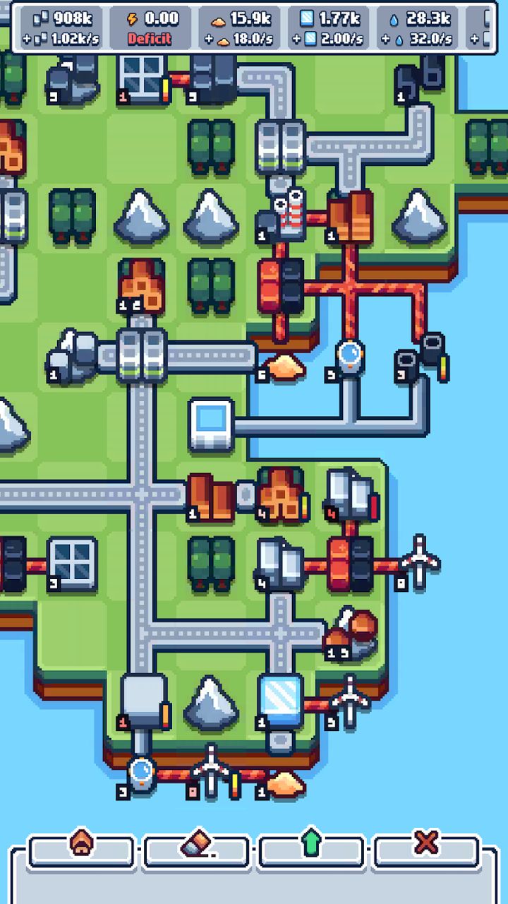 Hình ảnh Production Chain Tycoon Hack Vô Hạn Gỗ, Đá