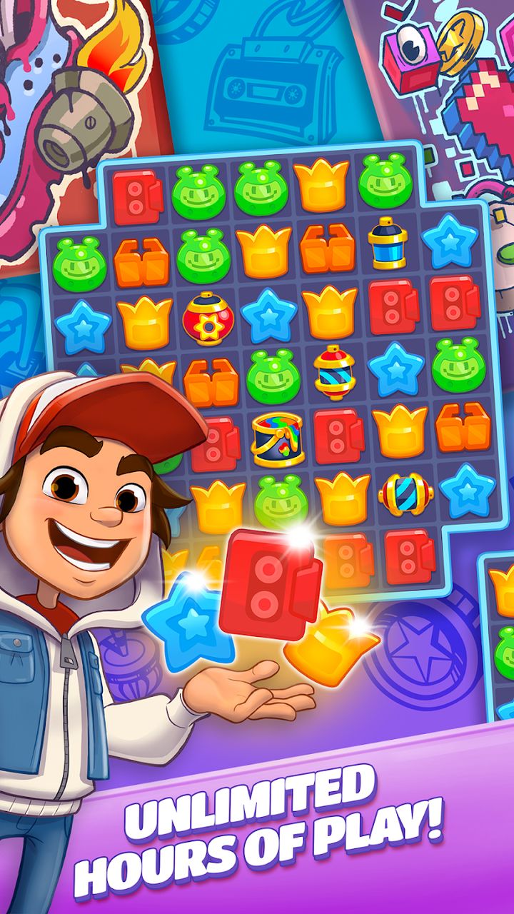 Hình ảnh Subway Surfers Match Hack Vô Hạn Tiền
