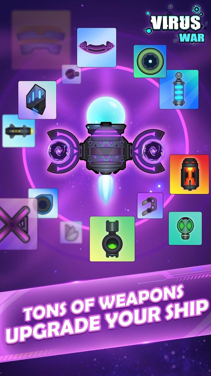 Hình ảnh Virus War Hack Full Vàng
