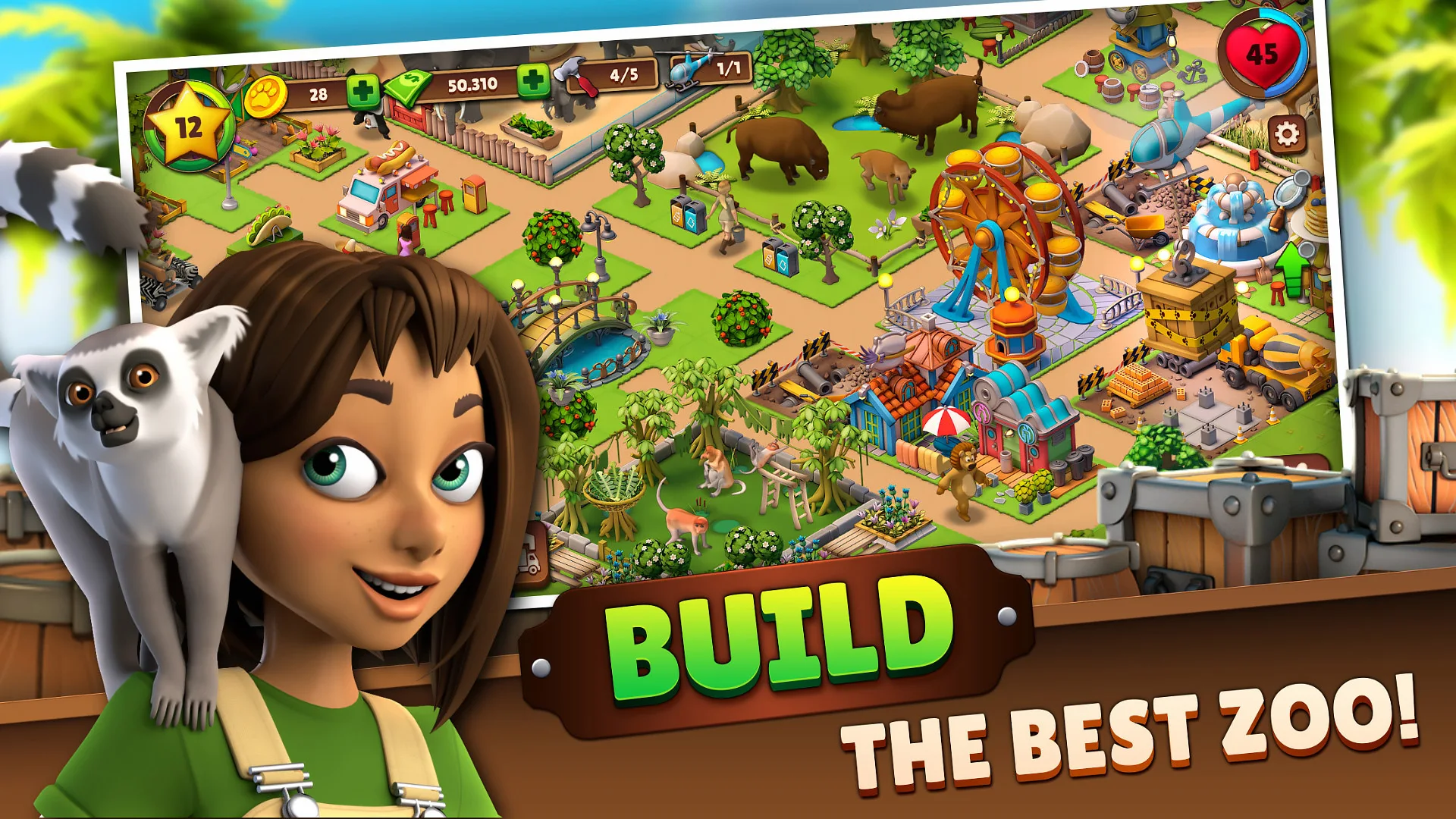 Hình ảnh Zoo Life: Animal Park Game Hack Vô Hạn Tiền