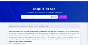 Giao diện website SnapTikTok Mobi